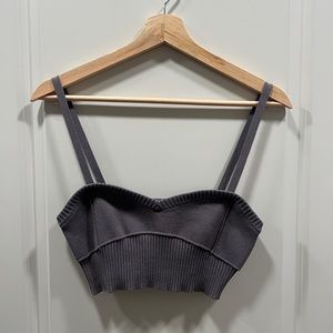 SNIDEL Gray Knit Bustier Bralette